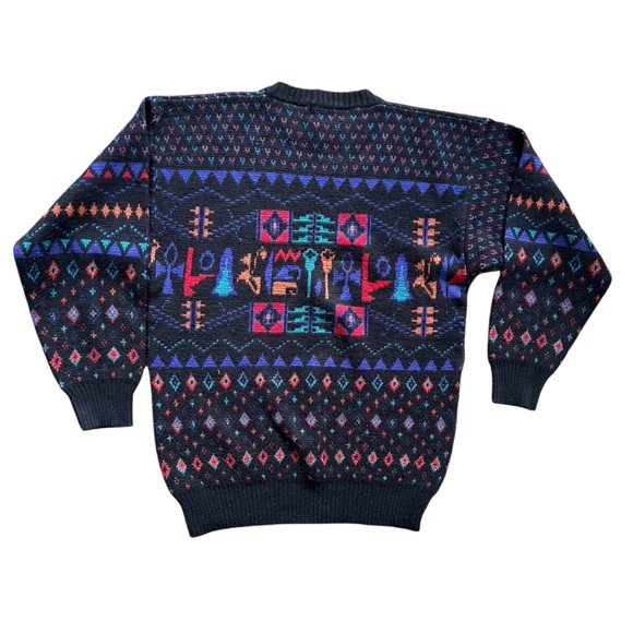 Vintage Cambridge Classics by Mervyn's Wool Blend Fair Isle Sweater Men's size L - Picture 2 of 9